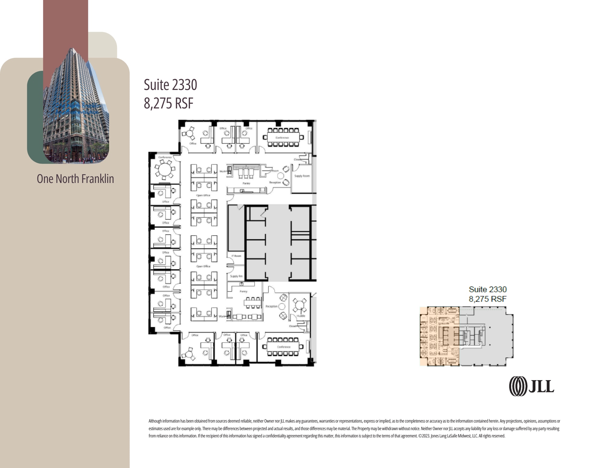 1 N Franklin St, Chicago, IL à louer Plan d’étage- Image 1 de 3