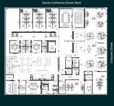 1260 Rue Crescent, Montréal, QC à louer Plan d’étage- Image 2 de 7