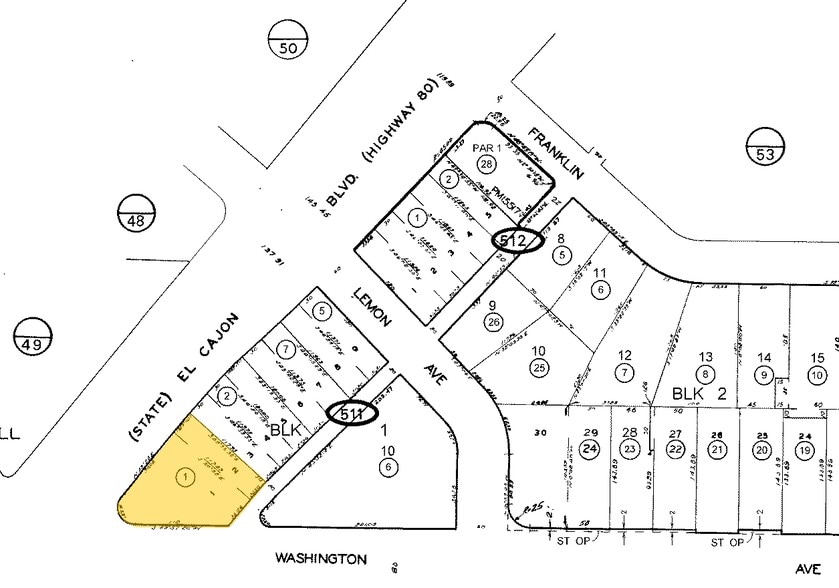 695 El Cajon Blvd, El Cajon, CA à vendre - Plan cadastral - Image 3 de 3