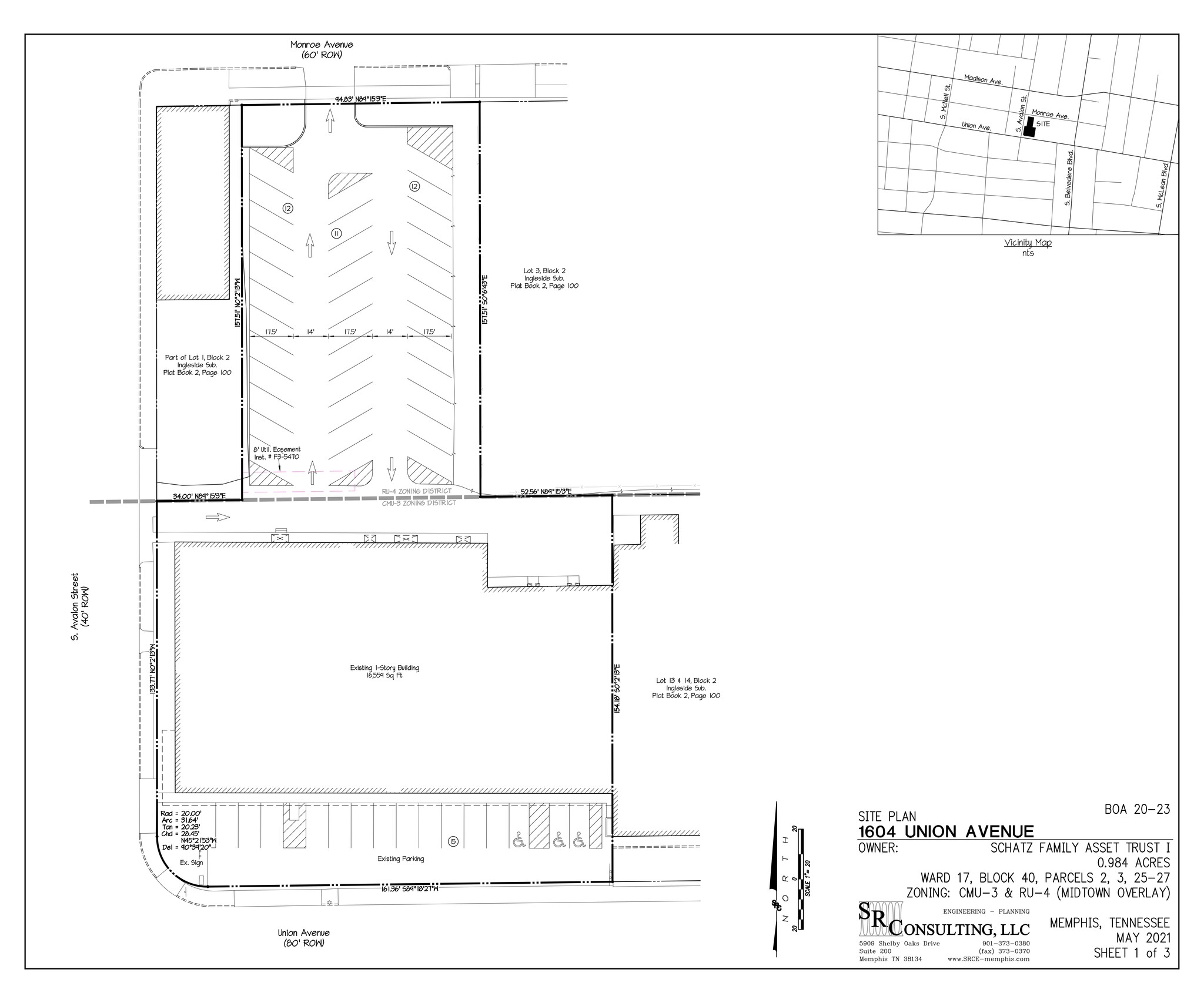 1604-1618 Union Ave, Memphis, TN à louer Plan de site- Image 1 de 1