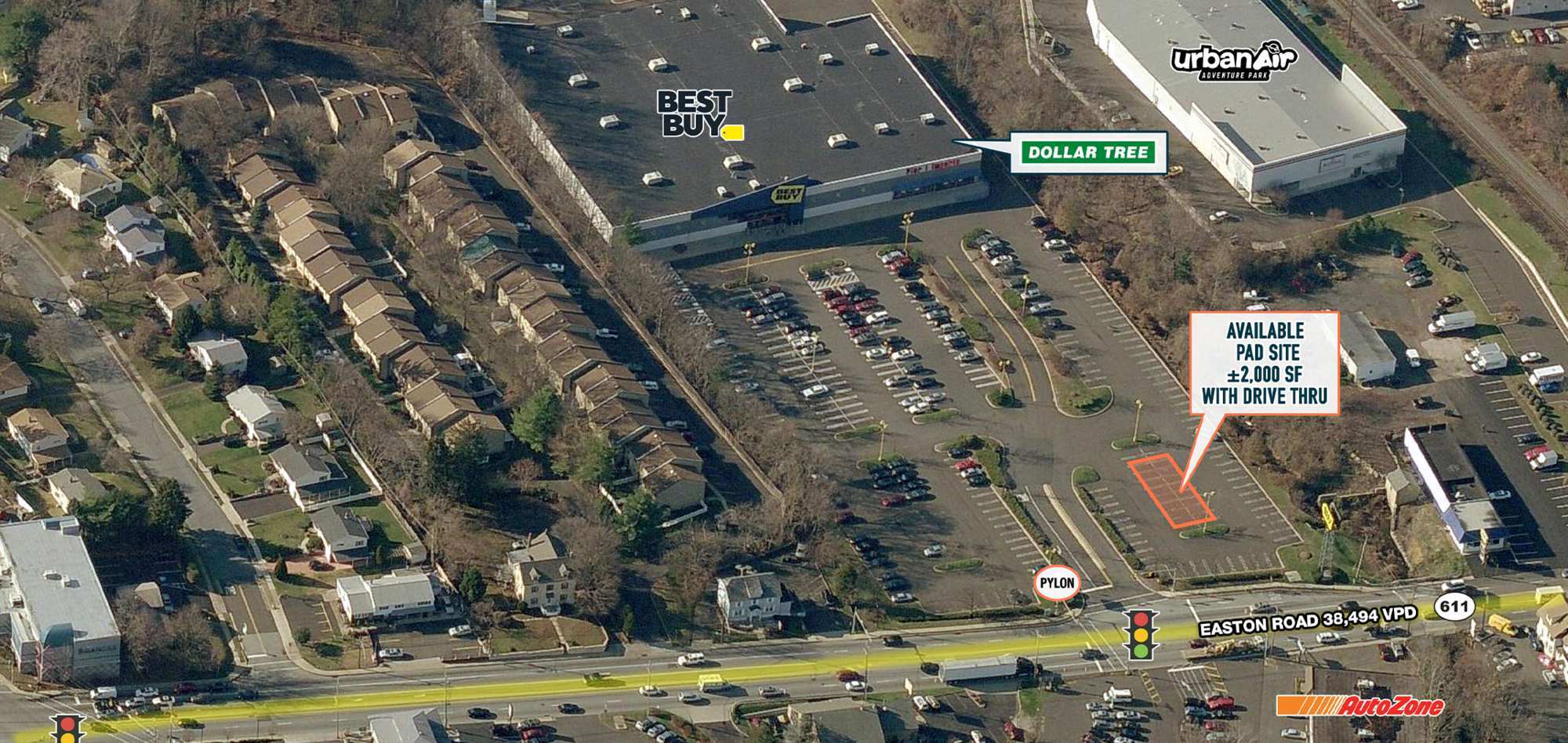 1130-1134 Easton Rd, Willow Grove, PA à louer Aérien- Image 1 de 4