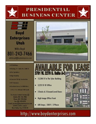 More details for 3781 W 2270 S, Salt Lake City, UT - Flex for Lease