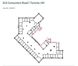 245 Consumers Rd, Toronto, ON à louer Plan d’étage- Image 1 de 1