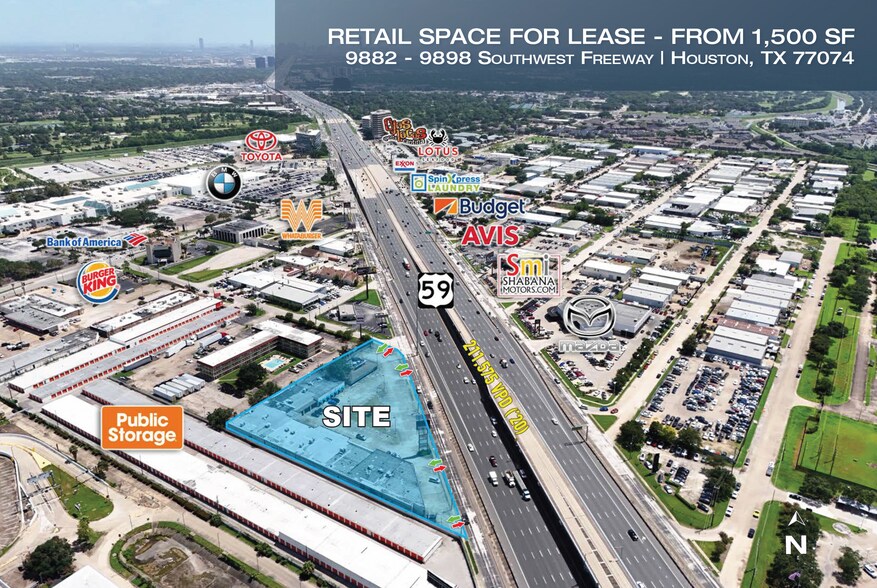 9882-9898 S US 59 Hwy, Houston, TX for lease - Building Photo - Image 1 of 7