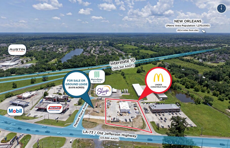 13474 Highway 73, Geismar, LA à vendre - Aérien - Image 2 de 8