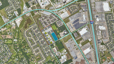 1800 Meadow Edge Ln, Spring, TX - AERIAL map view