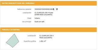 More details for Claveles Los, Pego, Urbanizacion Arboleda, 4, Alicante - Land for Sale