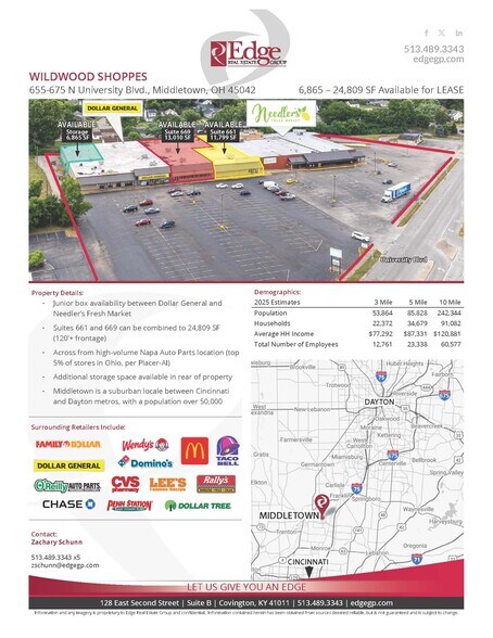 655-675 N University Blvd, Middletown, OH à louer - Photo du bâtiment - Image 2 de 6