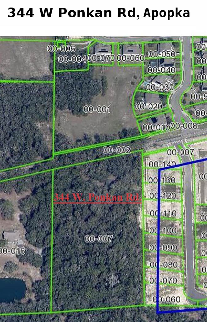 344 W Ponkan Rd, Apopka, FL à vendre Plan cadastral- Image 1 de 2