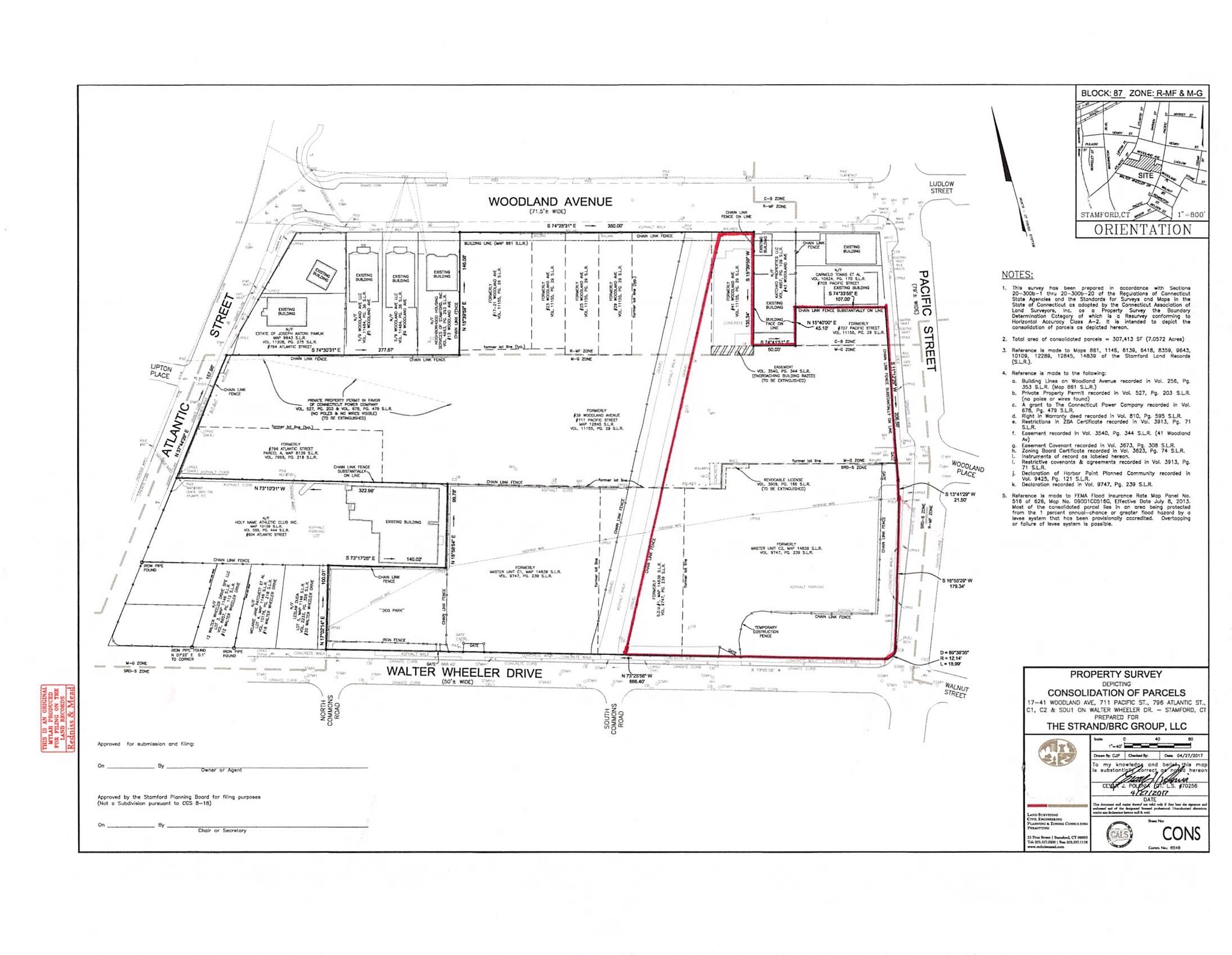 711 Pacific St, Stamford, CT for sale Plat Map- Image 1 of 4