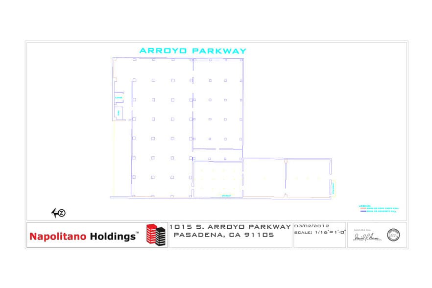1015 S Arroyo Pky, Pasadena, CA for lease - Floor Plan - Image 3 of 11