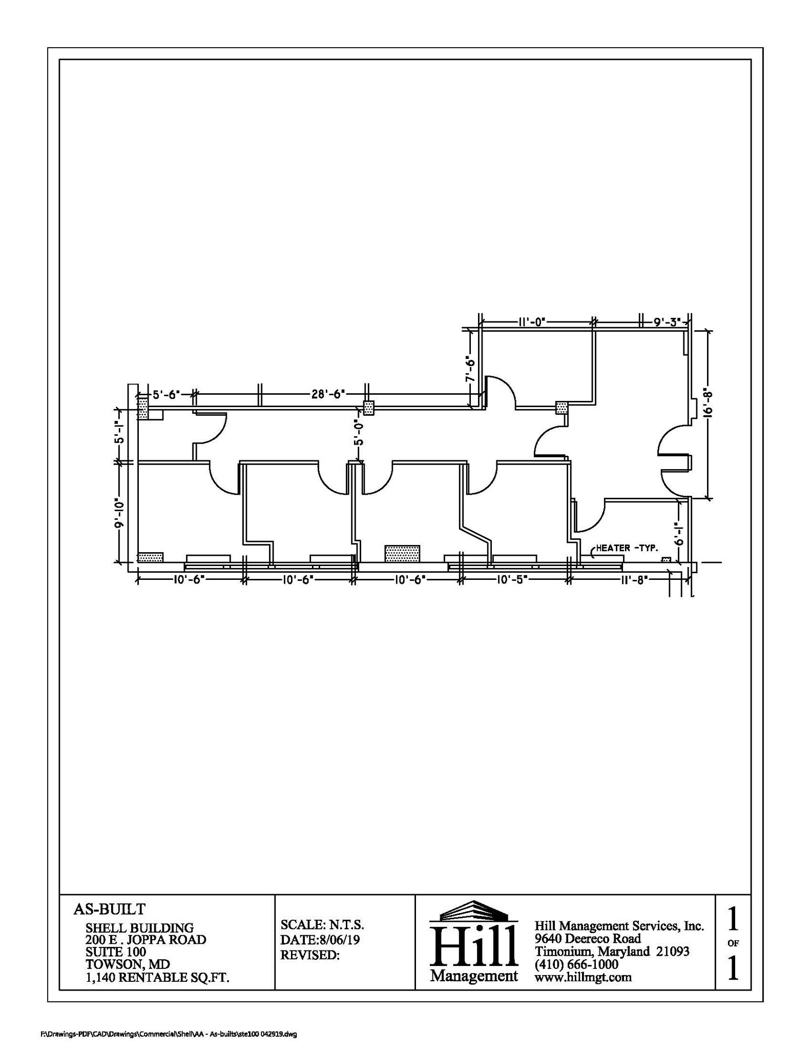 200 E Joppa Rd, Towson, MD for lease Floor Plan- Image 1 of 1