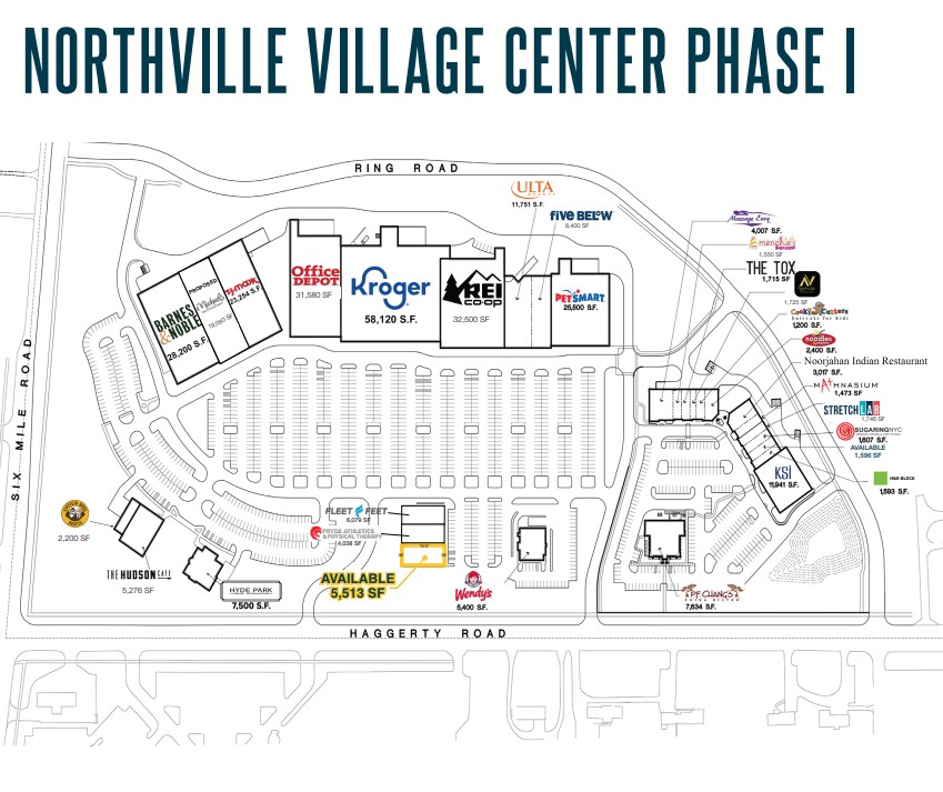 17101-17955 Haggerty Rd, Northville, MI à louer Plan d’étage- Image 1 de 1