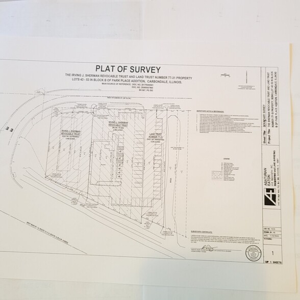 1915 & 1921 W Sycamore St, Carbondale, IL for lease - Plat Map - Image 2 of 3