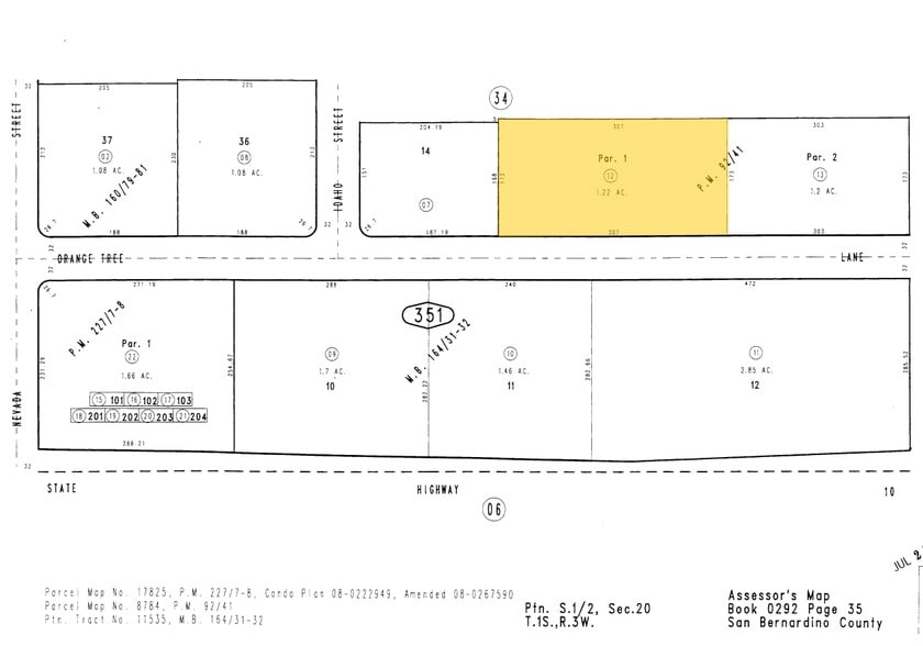 1740-1770 Orange Tree Ln, Redlands, CA for lease - Plat Map - Image 2 of 7