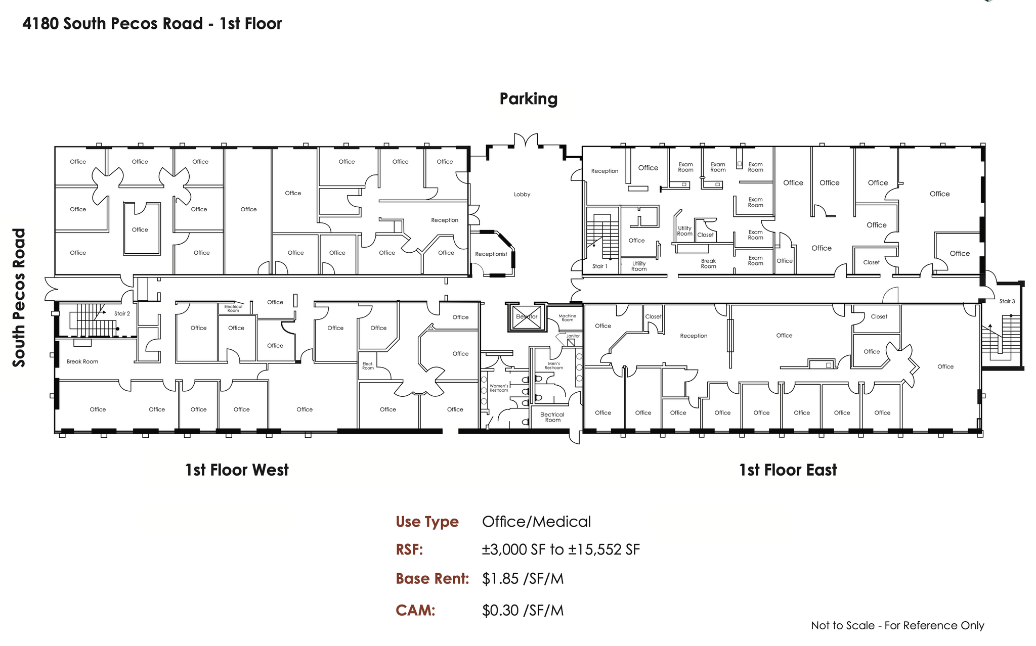 4160 S Pecos Rd, Las Vegas, NV à louer Plan d’étage- Image 1 de 1