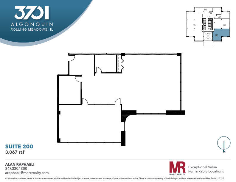 3701 Algonquin Rd, Rolling Meadows, IL à louer Plan d’étage- Image 1 de 4