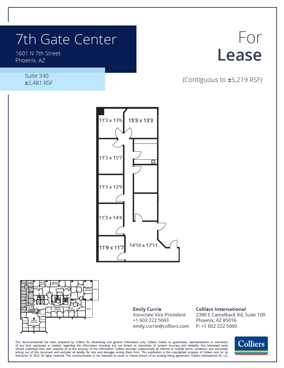 1601 N 7th St, Phoenix, AZ for lease Floor Plan- Image 1 of 2