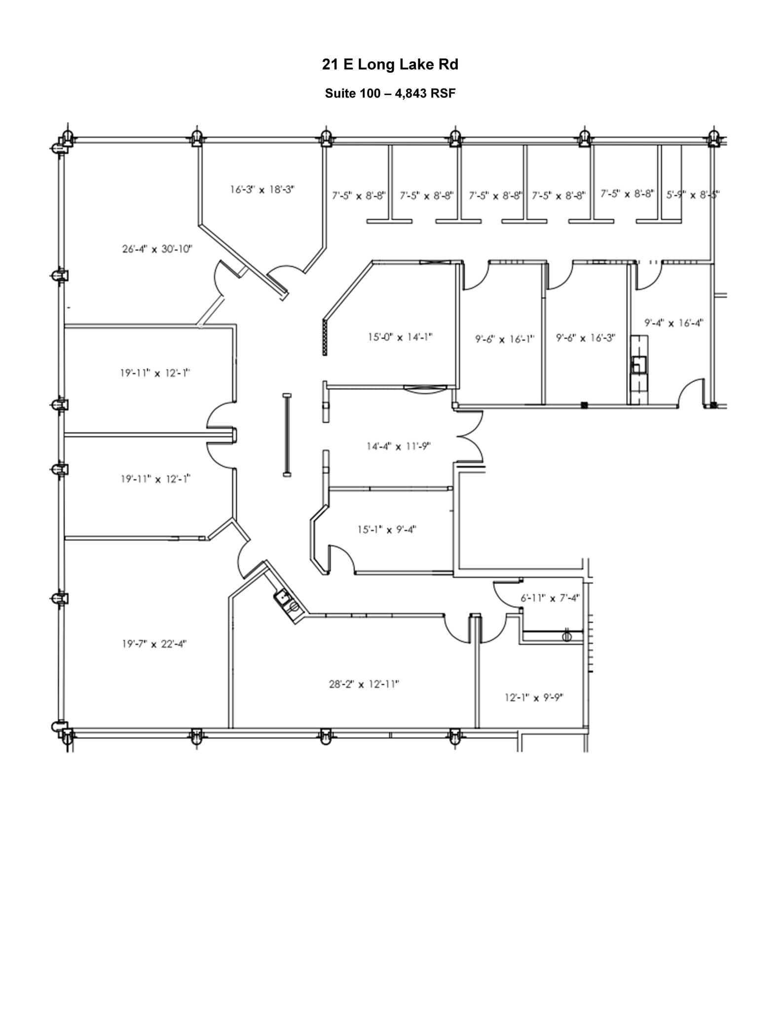 21 E Long Lake Rd, Bloomfield Hills, MI for lease Floor Plan- Image 1 of 2
