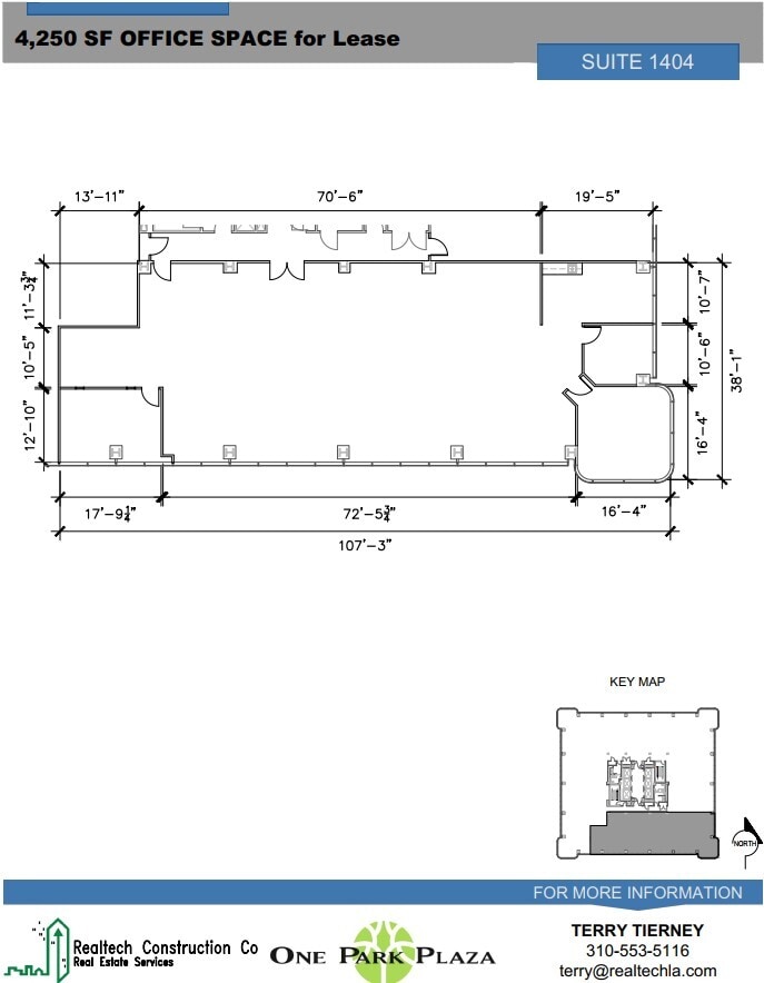 3250 Wilshire Blvd, Los Angeles, CA à louer Plan d’étage- Image 1 de 1