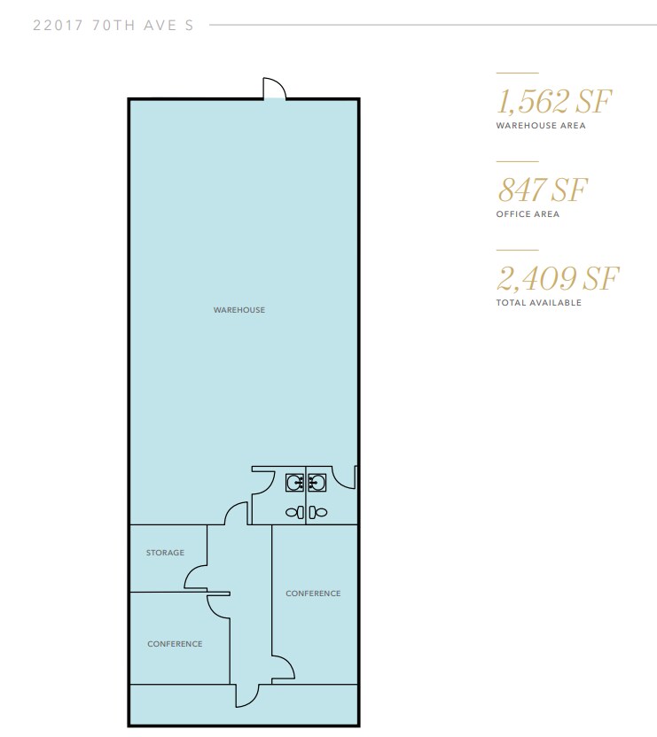 22017-22035 70th Ave S, Kent, WA à louer Plan d’étage- Image 1 de 2