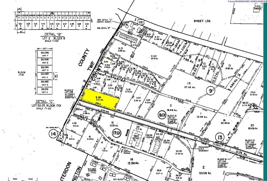 68 County Line Rd, Branchburg, NJ à vendre - Plan cadastral - Image 3 de 8