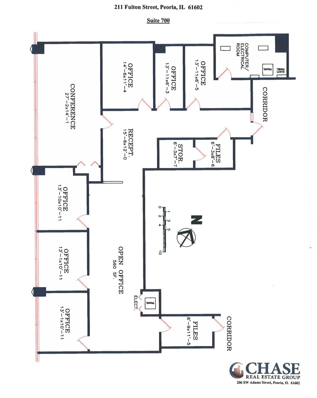 211 Fulton St, Peoria, IL for lease Floor Plan- Image 1 of 1
