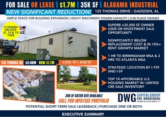 Plus de détails pour 125 Thomas Dr, Gadsden, AL - Industriel à vendre