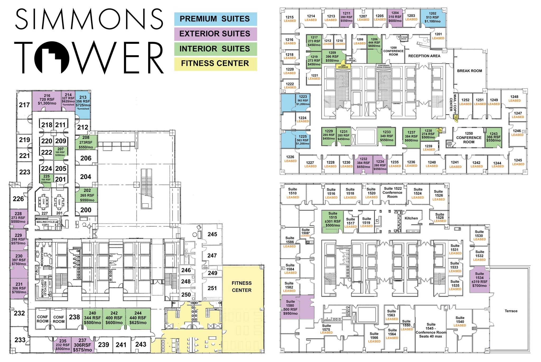 425 W Capitol Ave, Little Rock, AR à louer Plan d’étage- Image 1 de 10