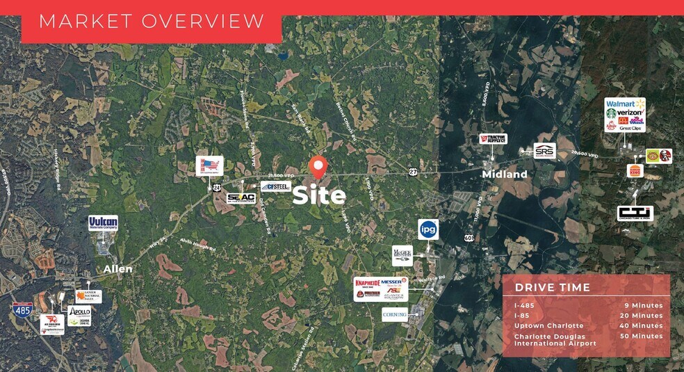 1200 NC 24/27 hwy, Midland, NC à vendre - Aérien - Image 2 de 2