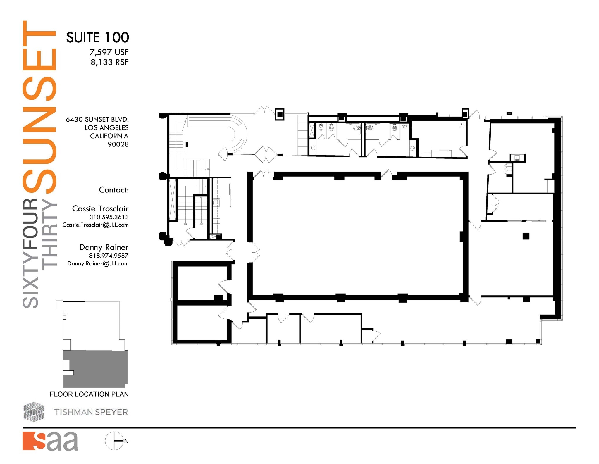 6430 W Sunset Blvd, Los Angeles, CA for lease Floor Plan- Image 1 of 1