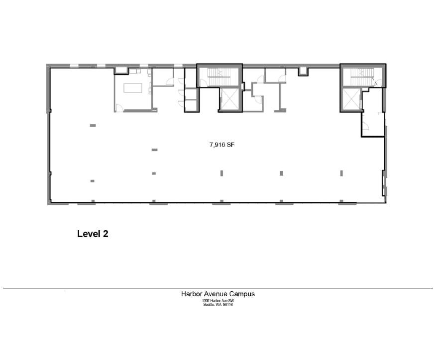 1307 Harbor Ave SW, Seattle, WA à louer Plan d’étage- Image 1 de 1