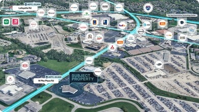 5333 W Pike Plaza Rd, Indianapolis, IN - AERIAL  map view