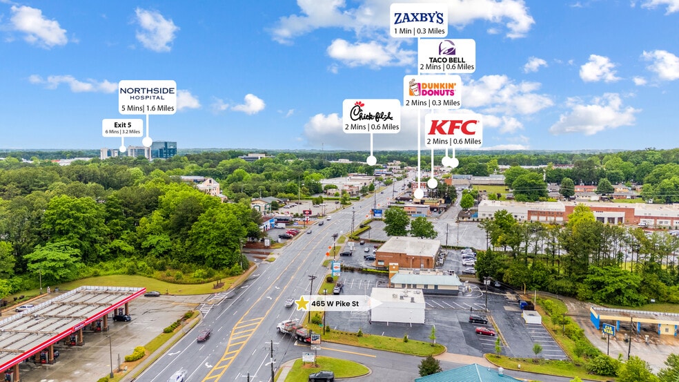 465 W Pike St, Lawrenceville, GA for sale - Aerial - Image 3 of 19