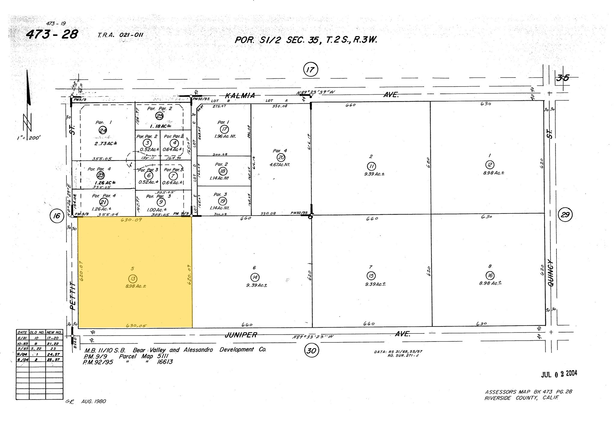 Pettit St And Juniper Ave, Moreno Valley, CA à vendre Plan cadastral- Image 1 de 2