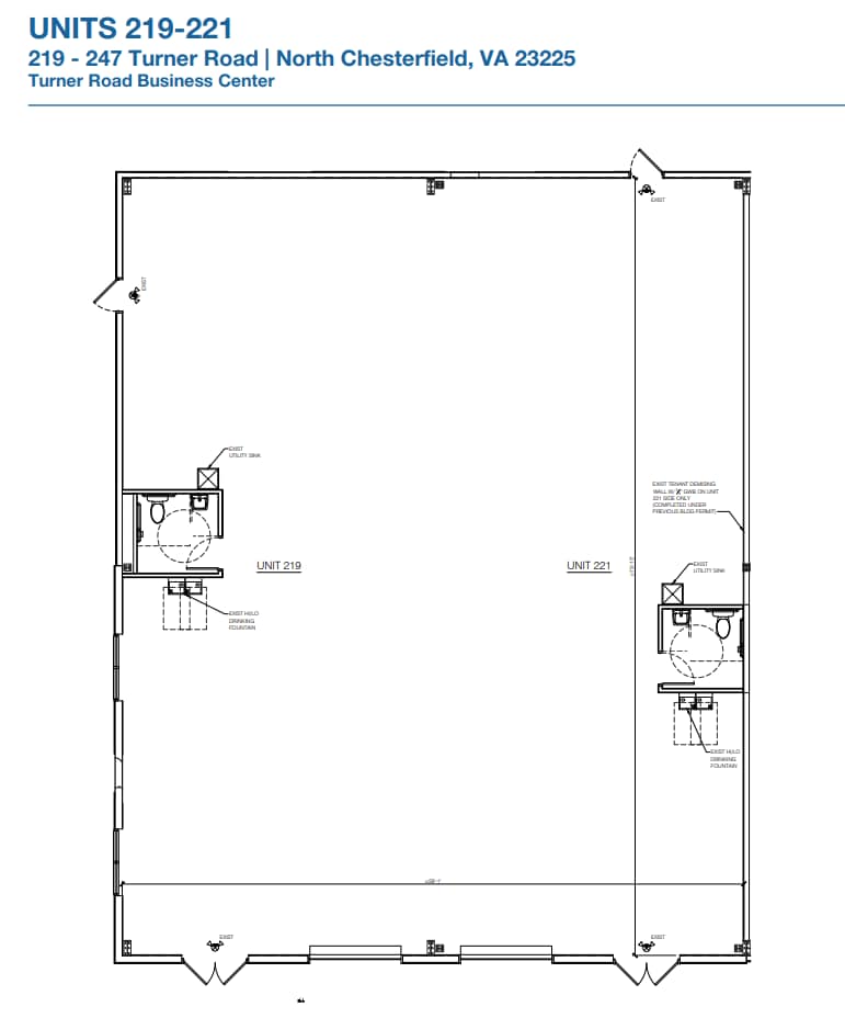 219 Turner Rd, North Chesterfield, VA à louer Plan d’étage- Image 1 de 1
