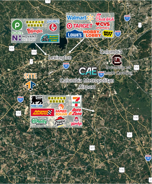 1660 Juniper Springs Rd, Gilbert, SC à louer - Aérien - Image 3 de 4