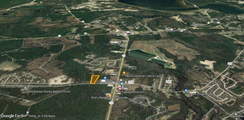 945 Old Folkstone, Sneads Ferry, NC à vendre - Aérien - Image 1 de 3