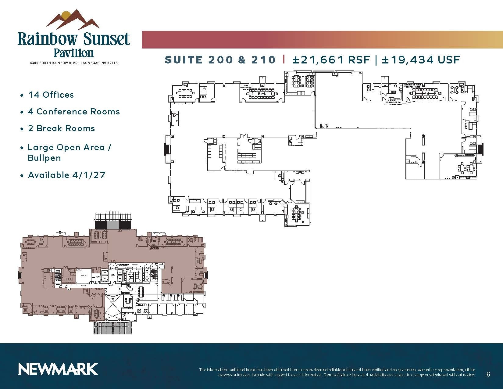 6385 S Rainbow Blvd, Las Vegas, NV à louer Plan d’étage- Image 1 de 1