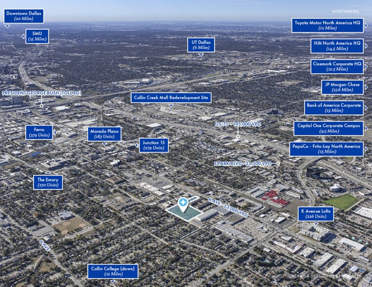 1936 K Ave, Plano, TX à vendre - Aérien - Image 3 de 3