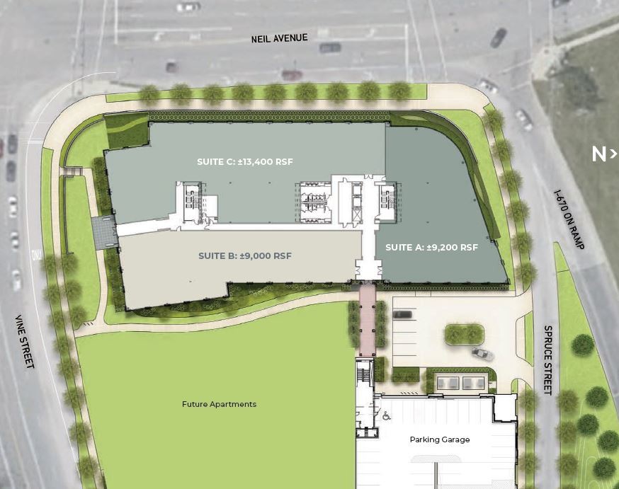 500 Neil Ave, Columbus, OH à louer Plan de site- Image 1 de 1