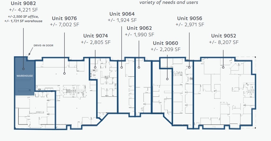 9011-9045 N Deerwood Dr, Brown Deer, WI for lease Floor Plan- Image 1 of 1