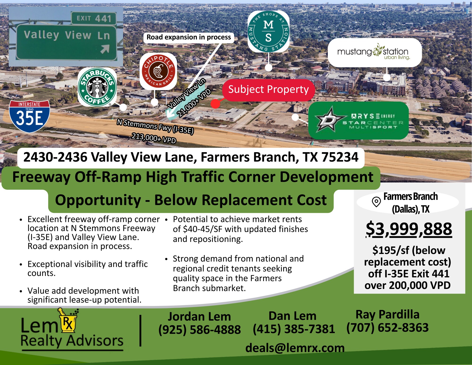 2430-2436 Valley View Ln, Farmers Branch, TX à vendre Autre- Image 1 de 12