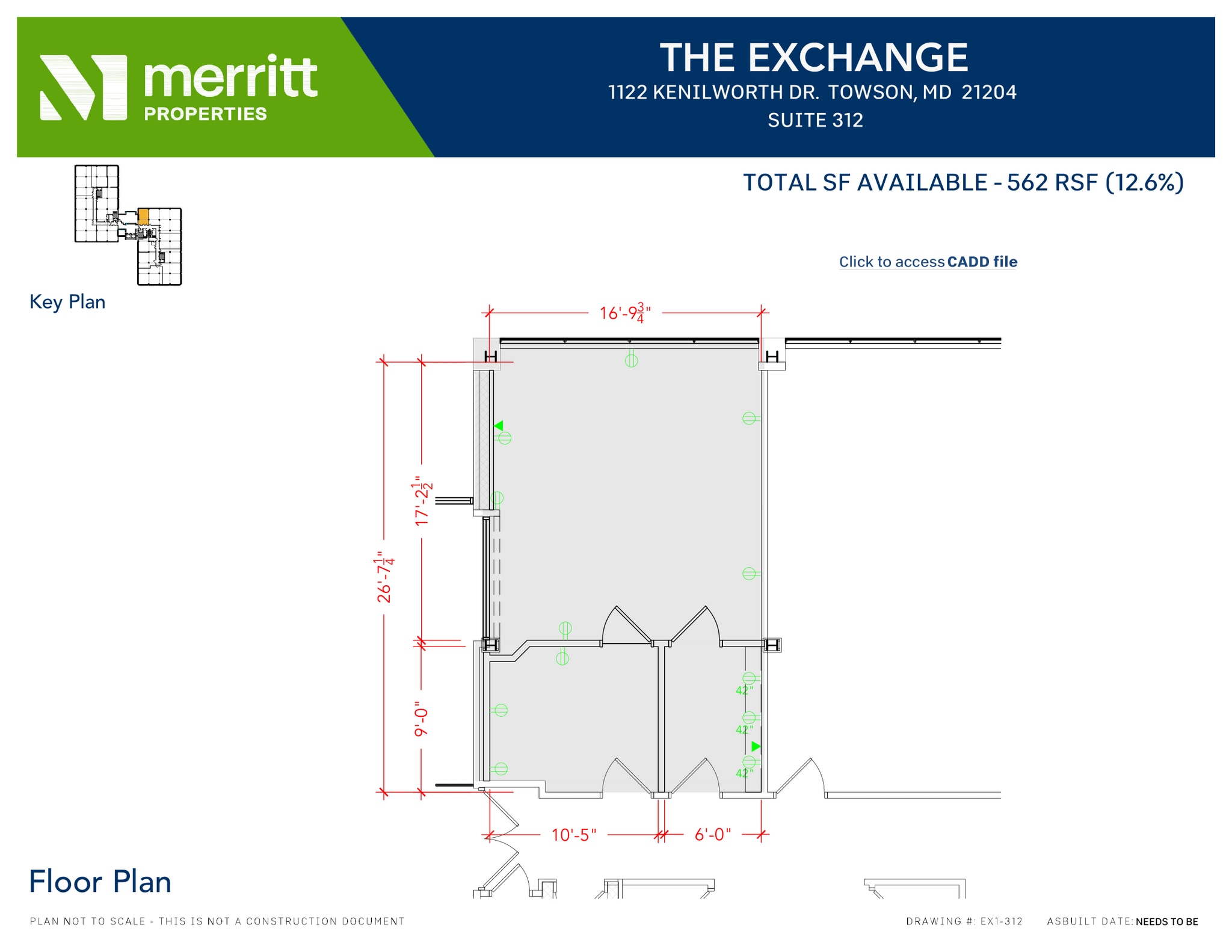 1122 Kenilworth Dr, Towson, MD for lease Floor Plan- Image 1 of 1