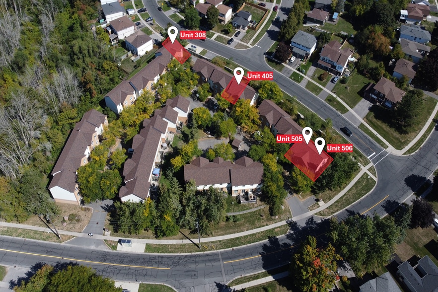 Four Fully Leased Condo Townhomes portfolio of 4 properties for sale on LoopNet.ca - Aerial - Image 3 of 5