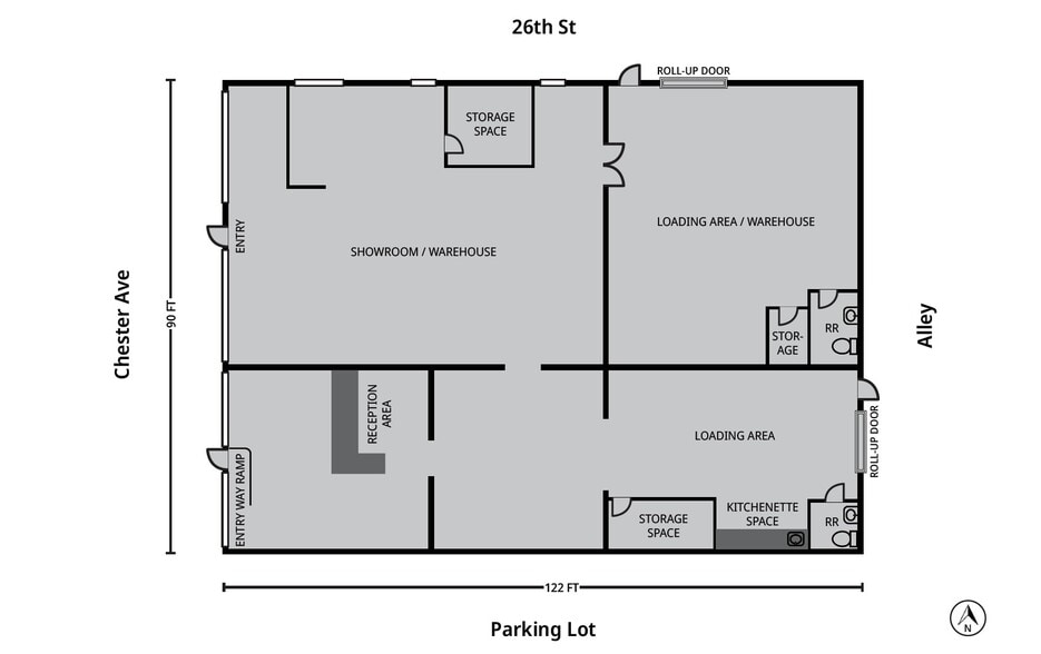 2526-2530 Chester Ave, Bakersfield, CA à louer - Plan d’étage - Image 3 de 4