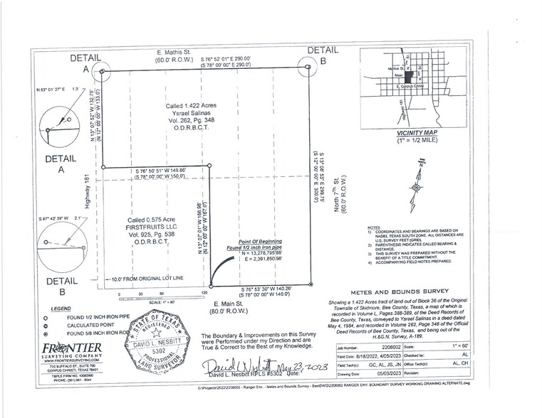 108 S 8th St, Skidmore, TX à vendre - Plan cadastral - Image 3 de 11