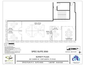 801 Cherry St, Fort Worth, TX for lease Floor Plan- Image 2 of 2