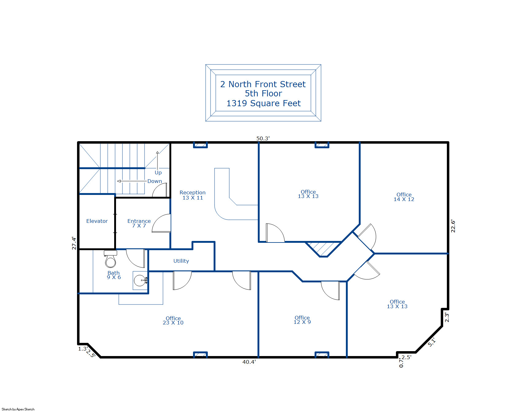 2 N Front St, Wilmington, NC à vendre Plan d’étage- Image 1 de 1