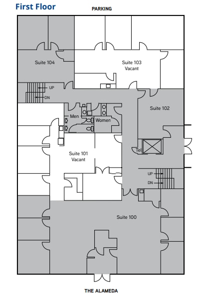 1600 The Alameda, San Jose, CA for lease Floor Plan- Image 1 of 1
